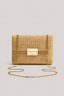 Women’s Woven Straw Chain Shoulder Bag