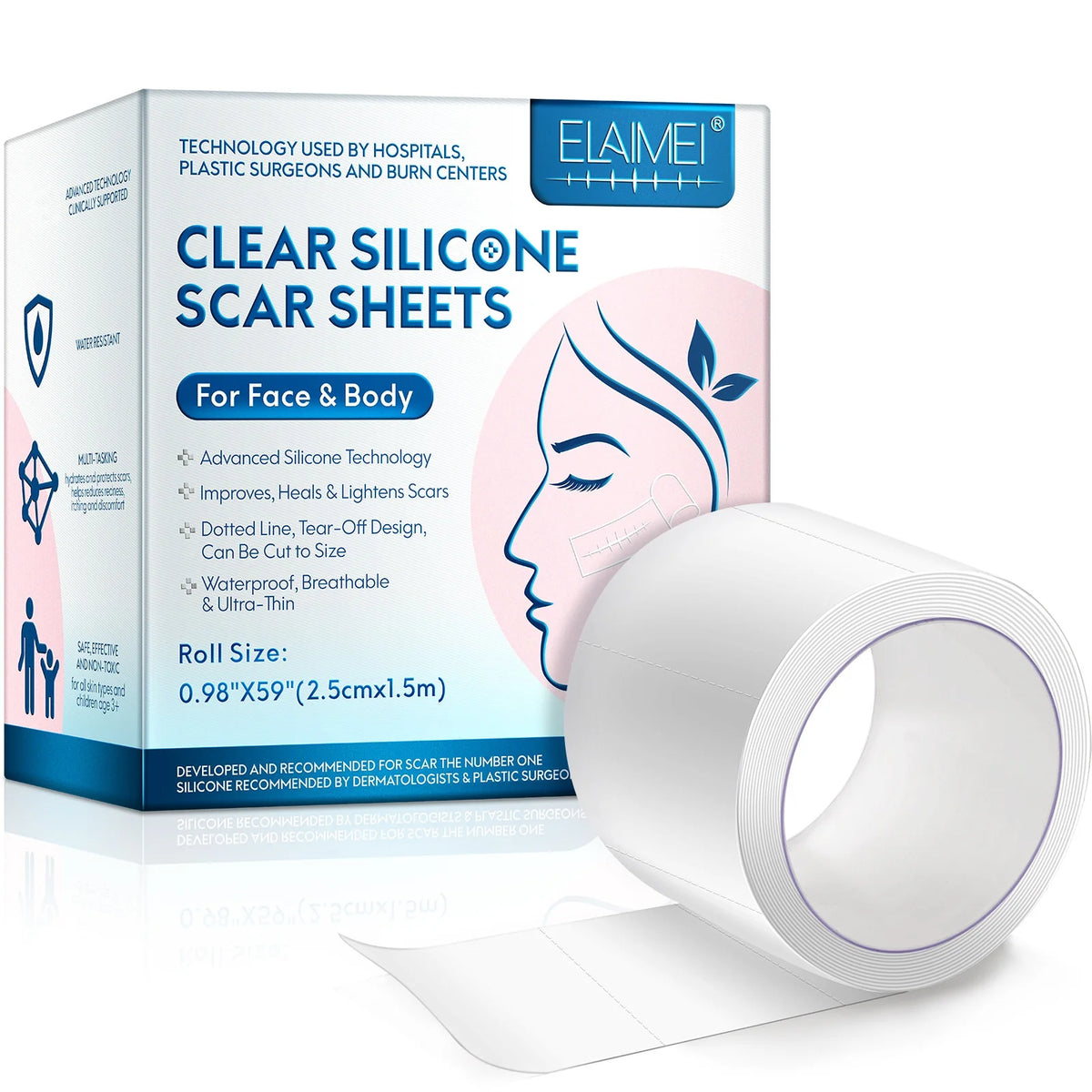Self-Adhesive Scar Cover Tape Skin Care Strips , Transparent Color Main image