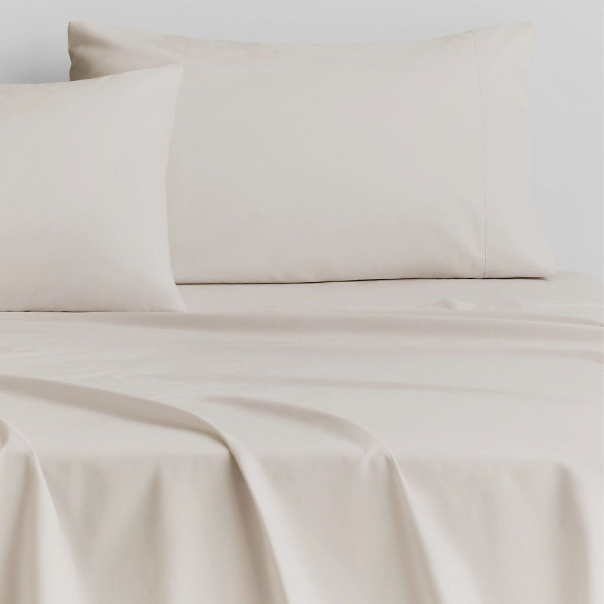 500 TC Cotton Sateen Duvet Cover in Chalk