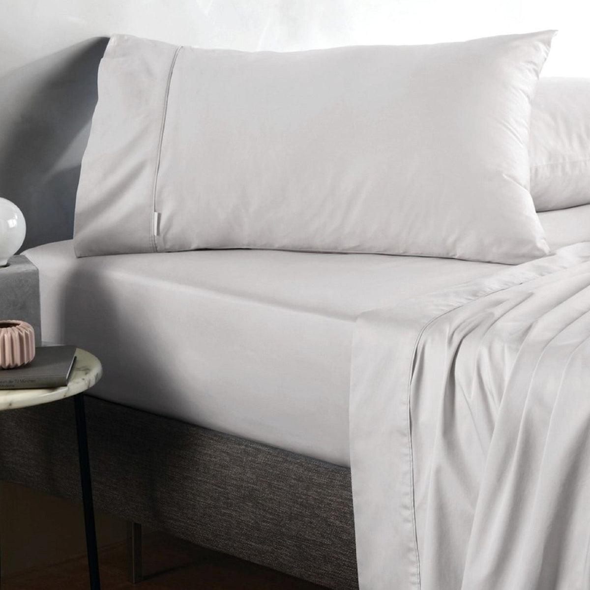 500 TC Cotton Sateen Pillowcase in Silver
