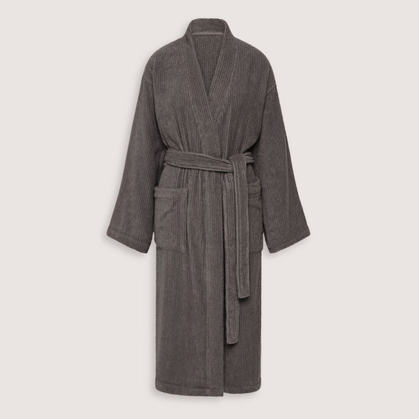 Living Textures Bathrobe in Granite