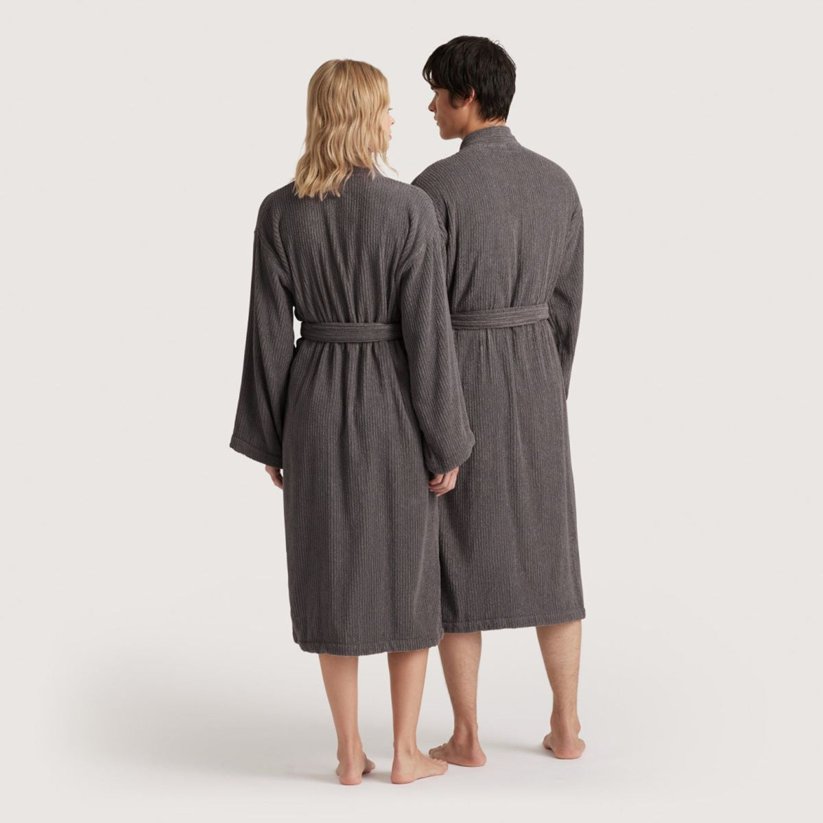 Living Textures Bathrobe in Granite