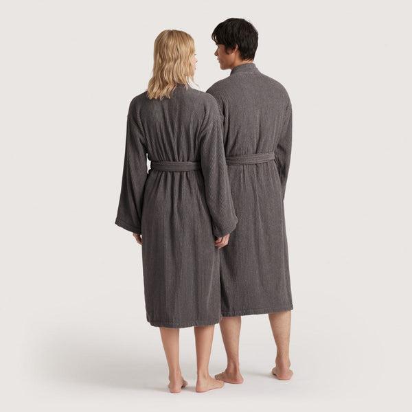 Living Textures Bathrobe in Granite