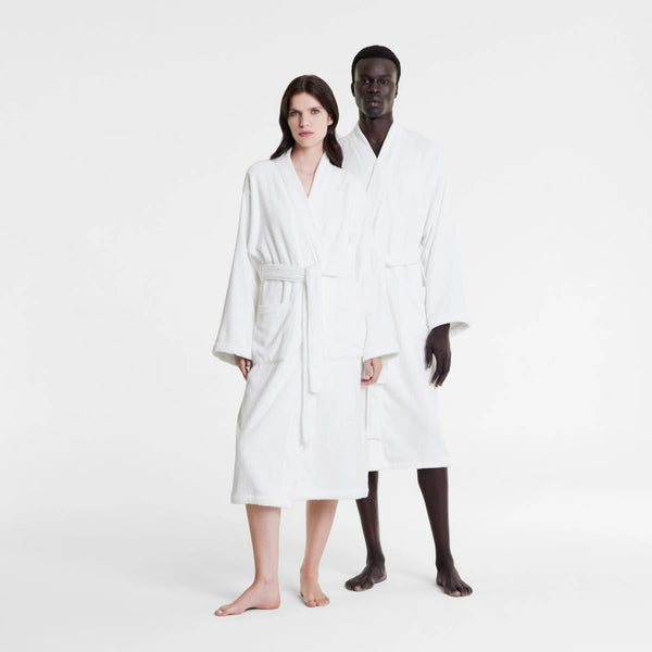 Living Textures Bathrobe in White