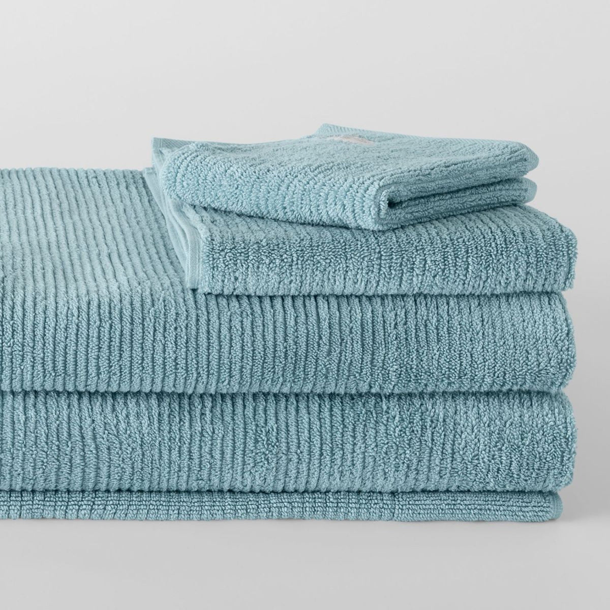 Living Textures Towel Collection in Misty Teal