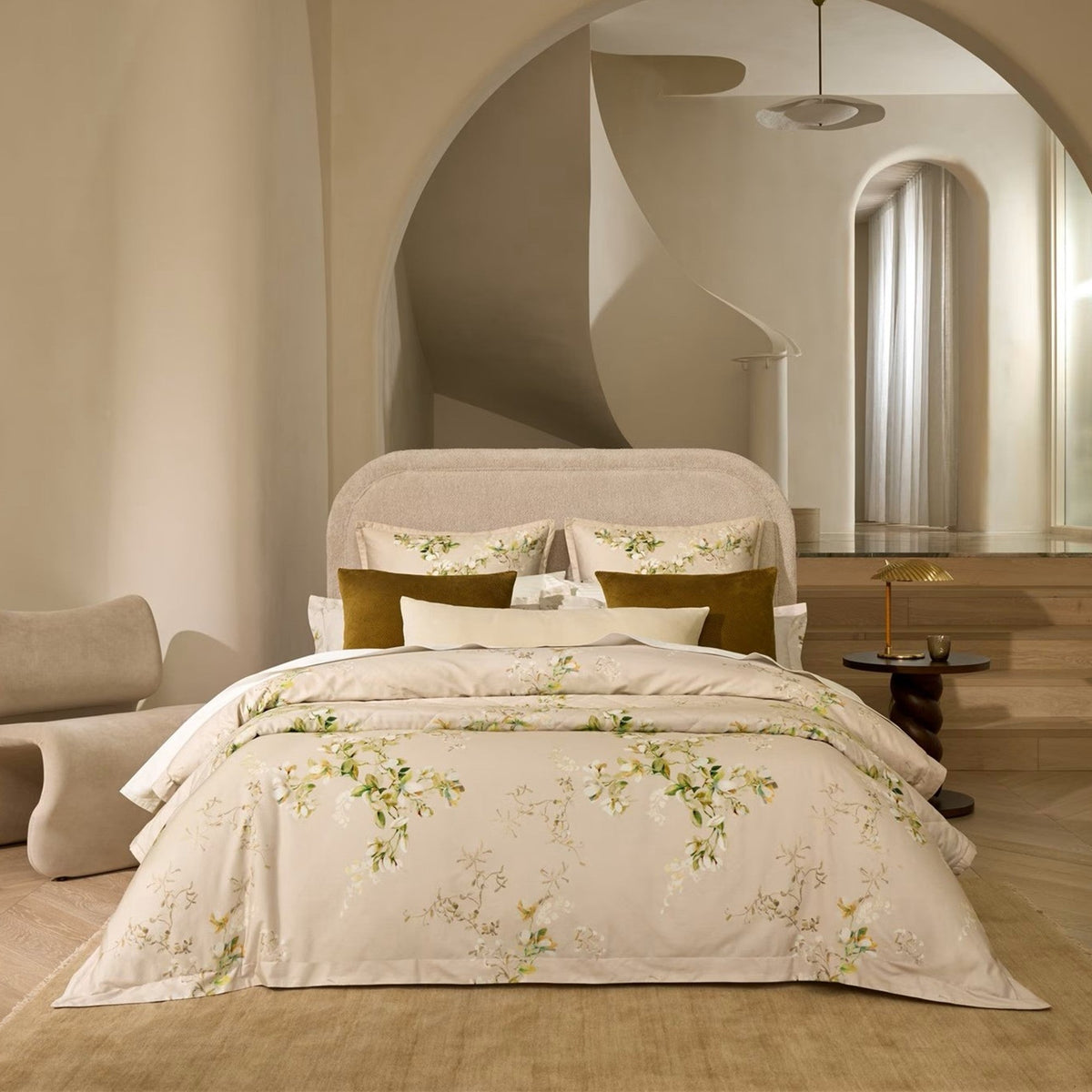 Maja Duvet Cover Set in Beige