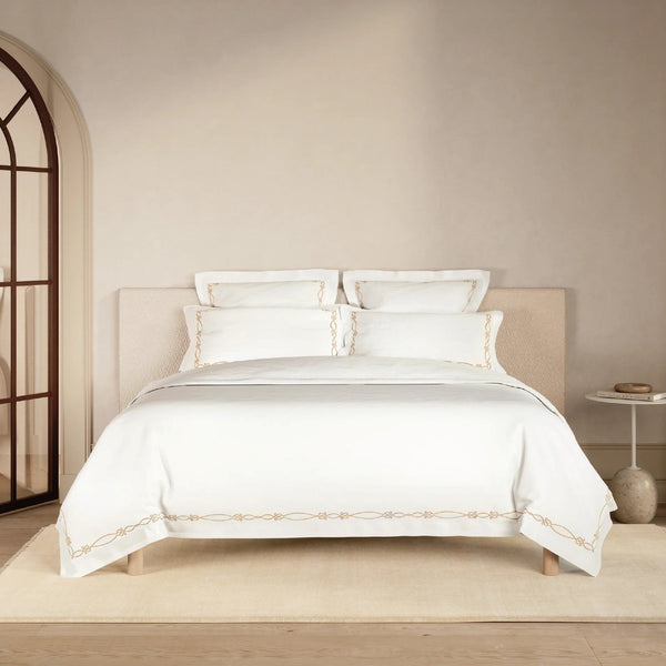 Palais Trellis 1200 TC Duvet Cover in Snow