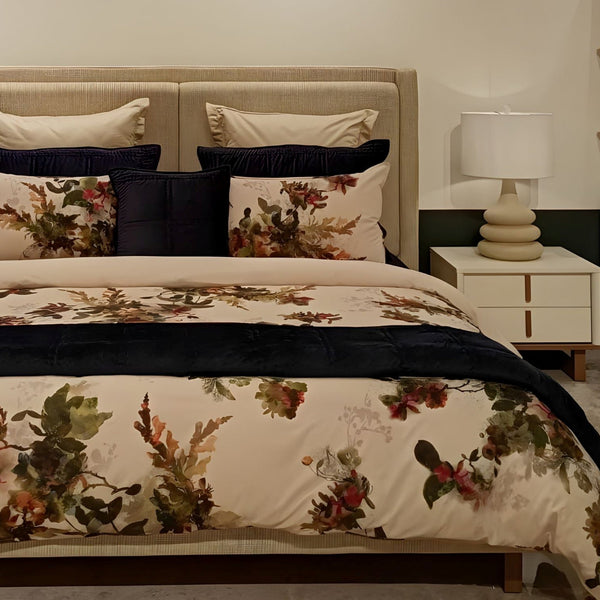 Reilly Floral Duvet Cover Set in Natural